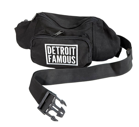 fuzzy hand warmer fanny pack, leopard