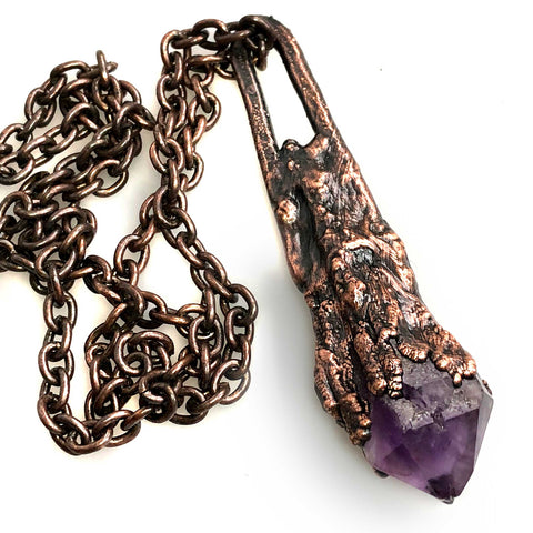 bahia root amethyst pendant