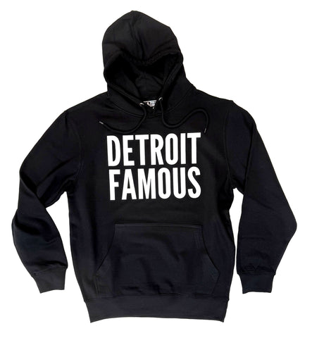 Detroit Famous black pullover hoodie
