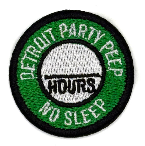 Team No Sleep. Detroit Rave Scouts D-Merit Badge, 1.5" Iron-on Embroidered Patch
