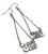 Stainless Steel 313 Dangle Earrings, Detroit Area Code Block Script Chain Drop Earrings