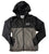 313 Zip Windbreaker. Black & Graphite Colorblock Hooded Wind Breaker Jacket