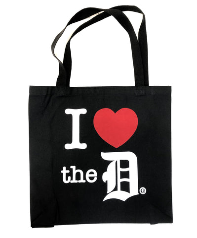 I Love the D Tote Bag,  I ❤️ the D, Detroit Old English D Bag