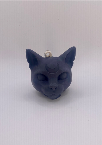 3d Moon Cat Soy Wax Candle, hand-poured