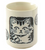 Neko Cat Porcelain Cups, Choose Black or White