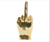 Gold Ceramic Middle Finger