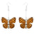 Real Full Butterfly Earrings (2 Types): Spotted Leopard & Holly Blue