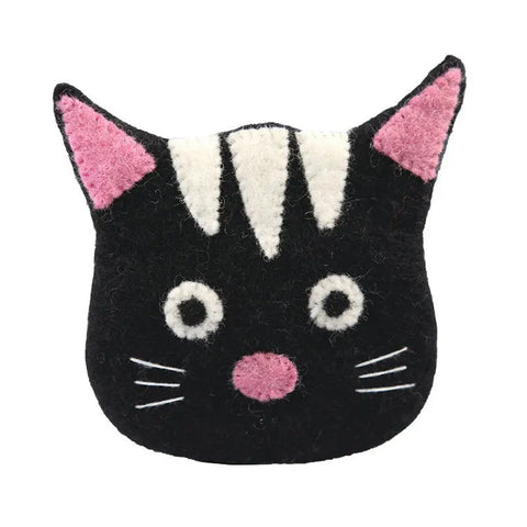 Cat Wool Felt Zipper Pouch - Fair Trade Craft from Nepal