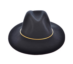 black-wool-fedora-brass_medium  display picture 1