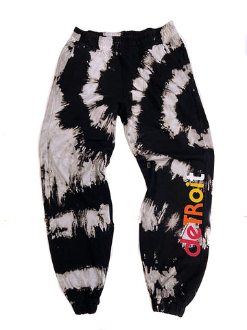 Detroit Rhythm Composer Pocket Joggers, Black & White Tie Dye. Limited Edition!