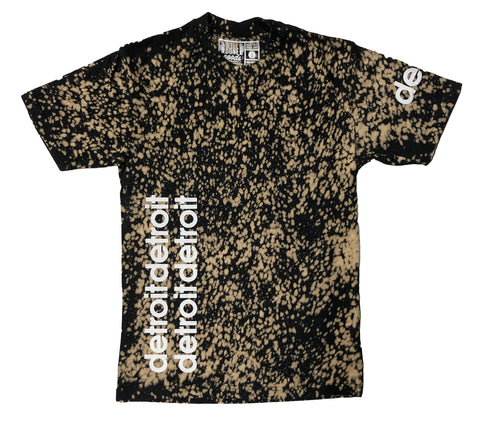 Detroit Bleach Splatter Black Specialty Wash T-Shirt, Limited Edition
