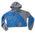 Manhole Cover Women's Cropped Pullover Hoodie, Detroit Tire Print. Honolulu Blue on Grey - Football Inspired!