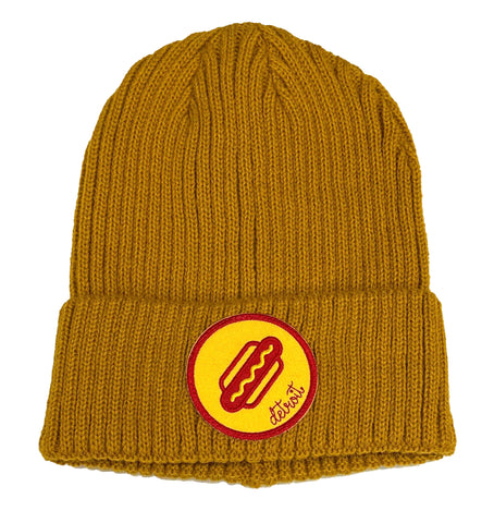 Coney Dog Detroit Cuffed Beanie Cap, Waffle Knit Hat