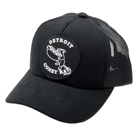 Detroit Coney Rat Black Trucker Hat