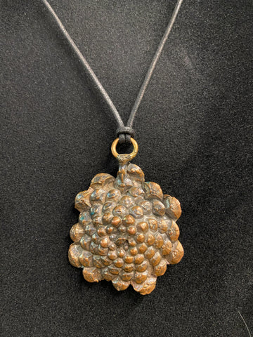 Cast Copper Pinecone Necklace, by Richard Hans Woodward