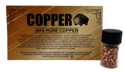 Mini Metal Specimen Vials - Choose Copper, Gold, or Silver