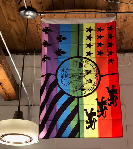 Detroit Pride Flags, Rainbow Motor City