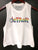 Detroit Pride Cropped Raw Edge Racerback Tank Top, White. Rhythm & Progress Rainbow Flag Tank