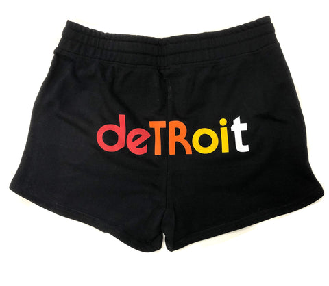 Detroit Rhythm French Terry Short Shorts, Black