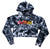 Detroit Rhythm Composer Black & White Tie Dye Cropped Hoodie. Women's Cropped Pullover Sweatshirt