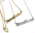 Detroit Techno Necklace, Old English Script - stainless and gold plated stainless