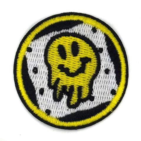 Face Melting. Detroit Rave Scouts D-Merit Badge, 1.5" Iron-on Embroidered Patch