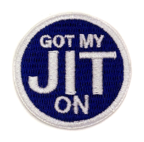 Got My Jit On, Detroit Rave Scouts D-Merit Badge. 1.5" Iron-on Embroidered Patch