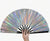 Iridescent PVC Clack Fans, holographic silver