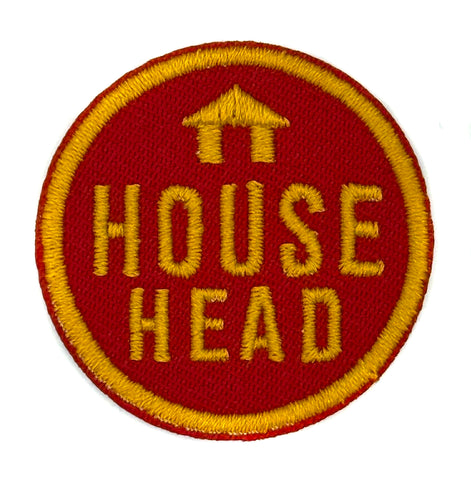 House Head, Detroit Rave Scouts D-Merit Badge. 1.5" Iron-on Embroidered Patch