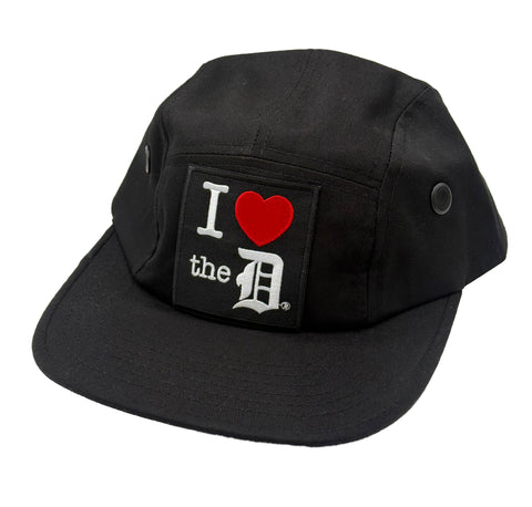 I Love the D 5-Panel Cap. I ❤️ the D Hat, Black Cotton Military Style Cap