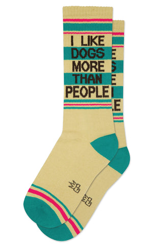 I Like Dogs More Than People Socks, By Gumball Poodle. Made in USA!