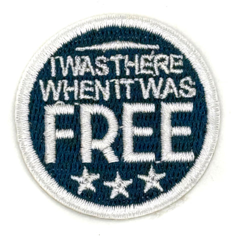 I Was There When It Was Free. Detroit Rave Scouts D-Merit Badge, 1.5" Iron-on Embroidered Patch