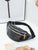 Iridescent Metallic Vinyl Fanny Pack, Waist Bag: Black, Pink, Silver
