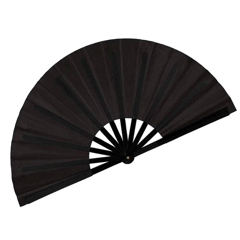 Big Black Clack Fan. Large clacking fan - festival, party dance fan