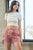 French Terry Manhole Cover Shorts, Mauve - Detroit Tire Print