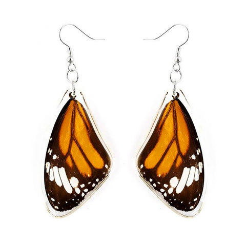 Real Butterfly Wing Earrings (2 Types): Monarch and Blue Swallowtail