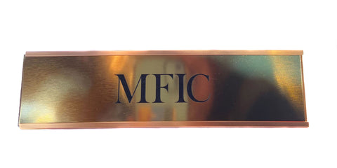 MFIC - Motherfucker In Charge, Office Desk Nameplate - Mayor Coleman A. Young Tribute