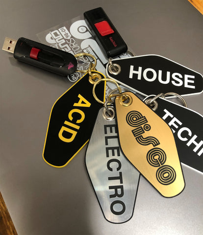 Music Style USB Tags, Music Genre Motel Keychains - 20 Styles!