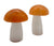 Carved Selenite Mushroom - Choose Peach & White or plain white
