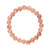 Peach Moonstone Mala Bracelet, Stone Bead Stretch Bracelets