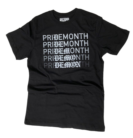 Pride Month T-Shirt, Detroit Demon Style Pridemonth Meme. Black Unisex Crew Neck Tee