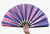 Iridescent PVC Clack Fans. Large holographic clacking fan, festival, party dance fan