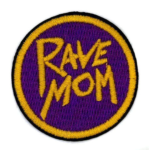 Rave Mom. Detroit Rave Scouts D-Merit Badge, 1.5" Iron-on Embroidered Patch