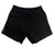 Manhole Cover Women's Raw Edge Fleece Shorts, Black - Spirit of Detroit Print