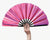 Iridescent PVC Clack Fans. Large holographic clacking fan, festival, party dance fan