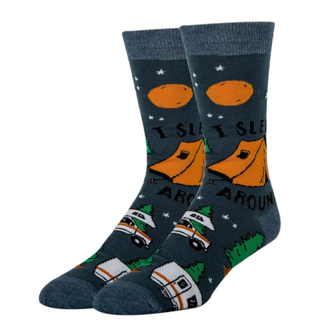 Sleep Around, Outdoors Lover / Camping Socks by Oooh Yeah!