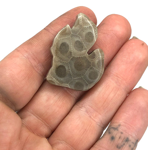 Michigan Mitten Petoskey Stone Magnet