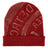 Manhole Cover Beanie, Spirit of Detroit - gold on maroon