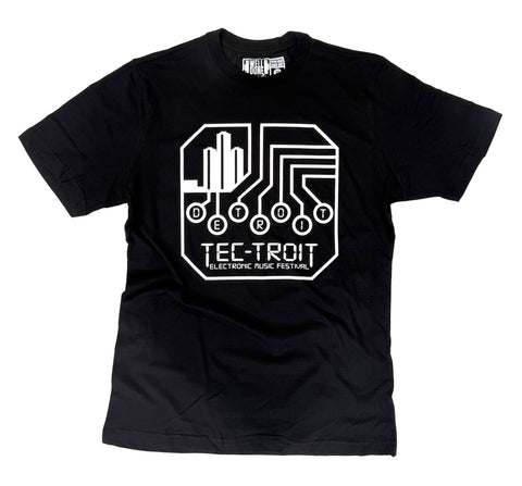 Official Tec-Troit™ T-Shirt. Black Unisex Tee
