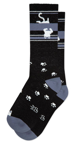 Upside-Down White Cat Socks, by Gumball Poodle. Made in USA!